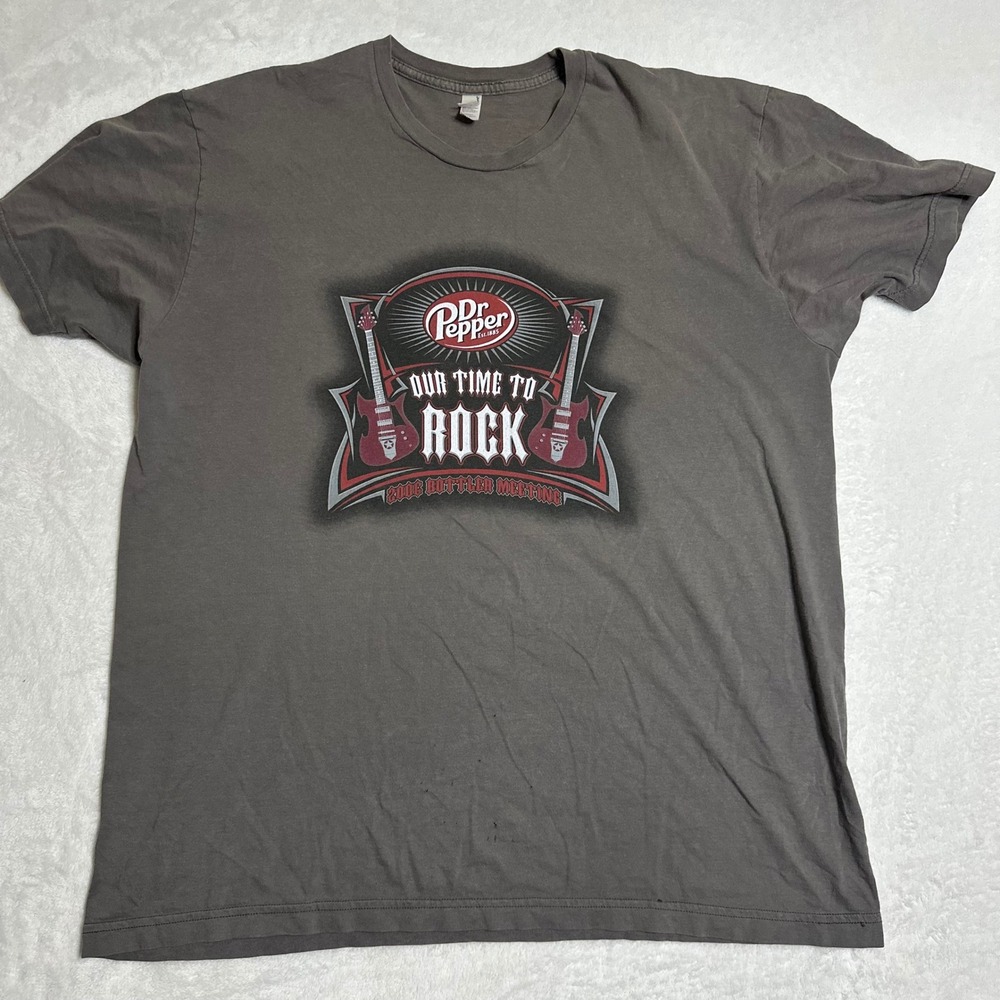 Vintage 2006 Dr Pepper Bottling Tour T-Shirt XL American Apparel USA Back Print
